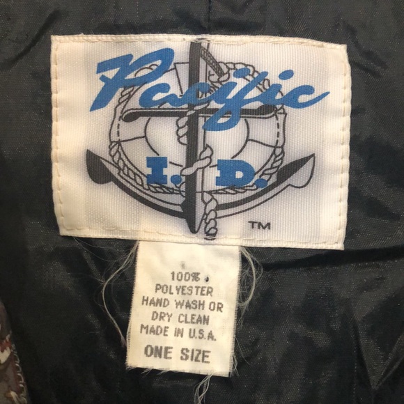 Vintage Pacific I.D. jacket Women's Ones Size coat foil look abstract art deco - Picture 6 of 11